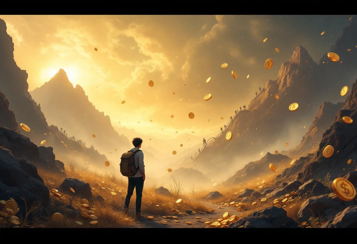 Молодой инвестор совершает типичные ошибки, гоняясь за иллюзорными возможностями в хаотичном финансовом ландшафте.