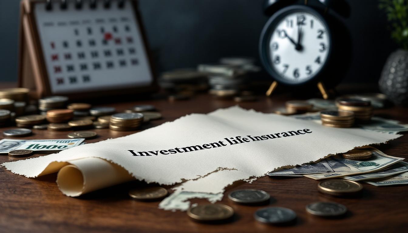 Разорванный договор ИСЖ с символами финансовых потерь на столе